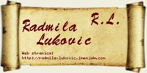 Radmila Luković vizit kartica